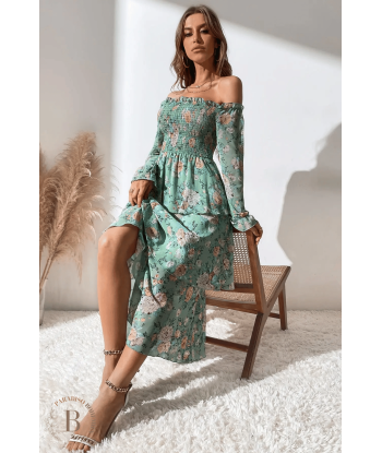 Vestito Lungo Verde Salvia Boho Chic Vous souhaitez 