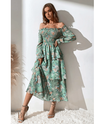 Vestito Lungo Verde Salvia Boho Chic Vous souhaitez 