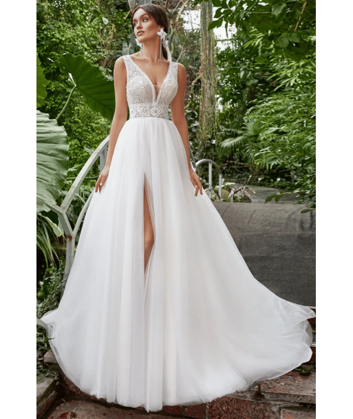 Abito da Sposa Bianco Semplice pas cher