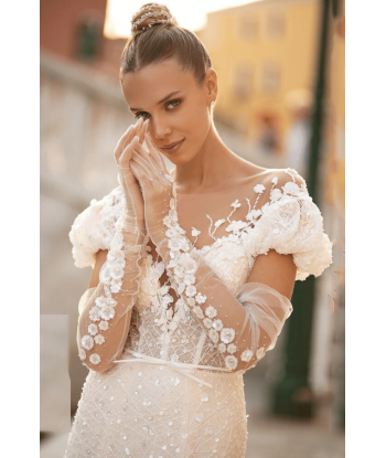 Vestito da Sposa a Sirena Pizzo Pour