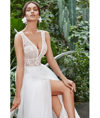 Abito da Sposa Bianco Semplice pas cher