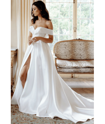 Abito da Sposa Semplice in Raso suggérées chez