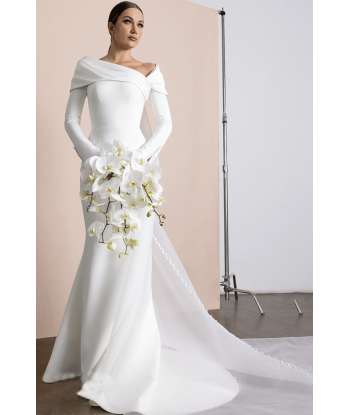 Abito da Sposa Semplice di Seta acheter en ligne