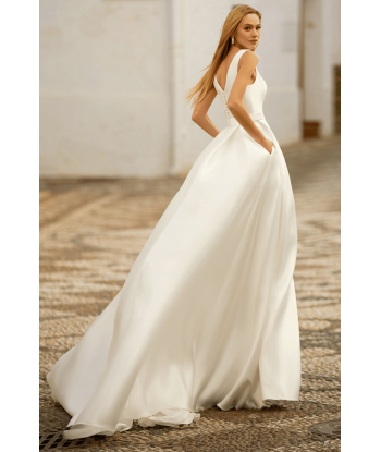 Abito da Sposa Semplice Liscio en stock