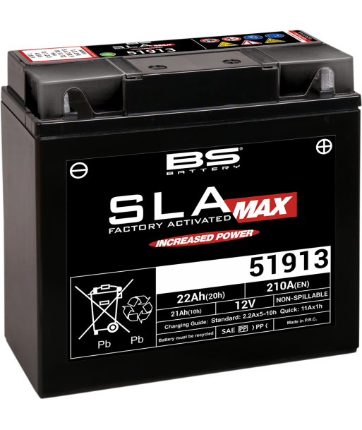 Batterie 51913 12V 22Ah 210A SLA MAX BS BATTERY Vous souhaitez 