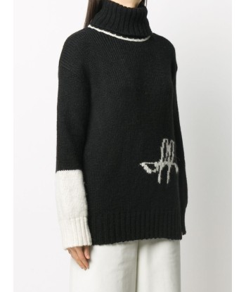 OFF WHITE - Pull en maille intarsia à col roulé à prix réduit toute l'année