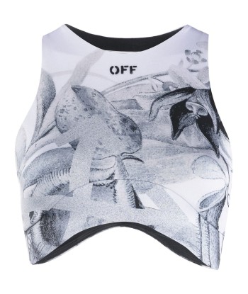 OFF WHITE - Haut crop à logo imprimé offre 