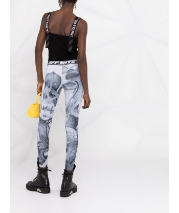 OFF WHITE - Legging à imprimé floral la colonne vertébrale