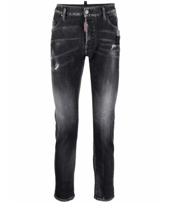 DSQUARED2 - Jean skinny à effet délavé en linge