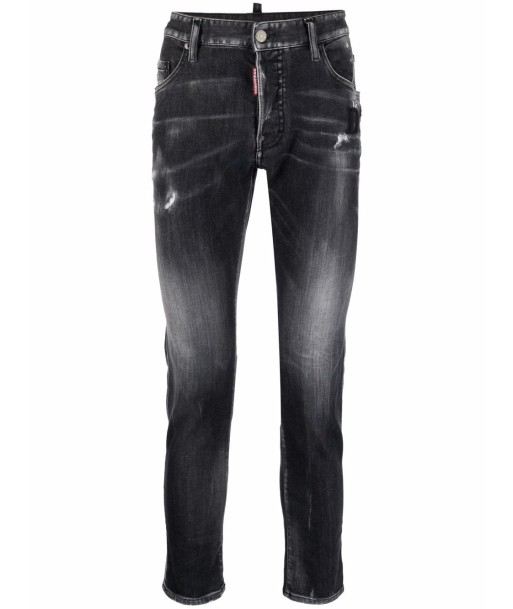 DSQUARED2 - Jean skinny à effet délavé en linge