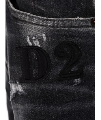 DSQUARED2 - Jean skinny à effet délavé en linge