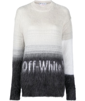 OFF WHITE - Intarsia-logo crew-neck jumper hantent personnes