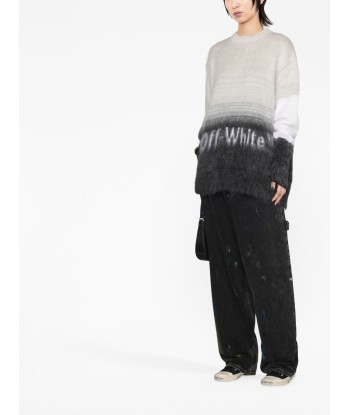 OFF WHITE - Intarsia-logo crew-neck jumper hantent personnes