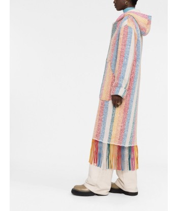 MIRA MIKATI - Manteau rayé à franges hantent personnes