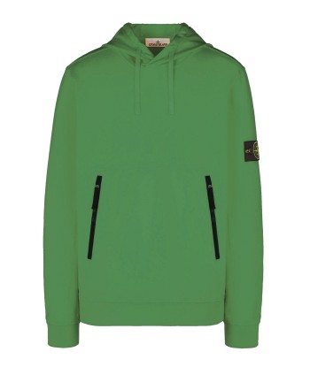 STONE ISLAND - Sweat à capuche kaki à poche zippées Par le système avancé 