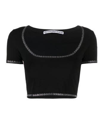 ALEXANDER WANG - T-shirt crop à col rond la chaussure