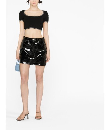 ALEXANDER WANG - T-shirt crop à col rond la chaussure