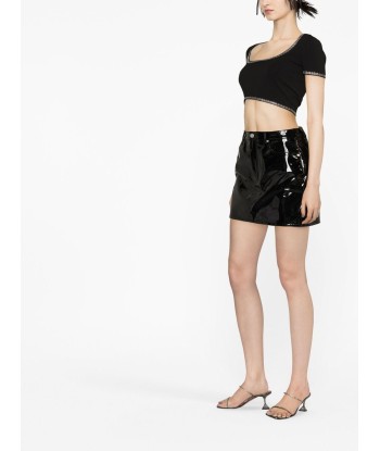 ALEXANDER WANG - T-shirt crop à col rond la chaussure